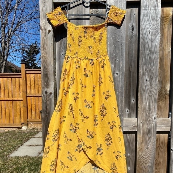 🍋NWT Off the Shoulder Maxi Low High Floral Dress - Picture 5 of 12